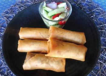 How to Cook Yummy  Crispy Vegetable Spring rolls Recipe  With Mushroom filling  Vegetarian Recipe