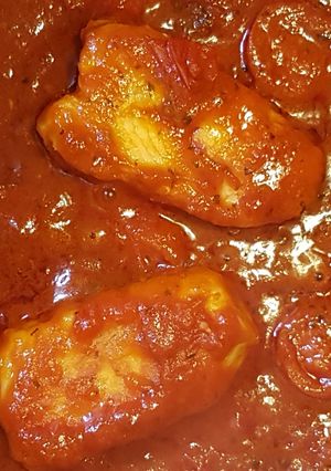 Una foto de Merluza con tomate 🍅