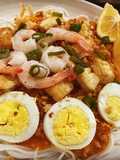 Easy Pancit Palabok (Filipino Rice Noodles)