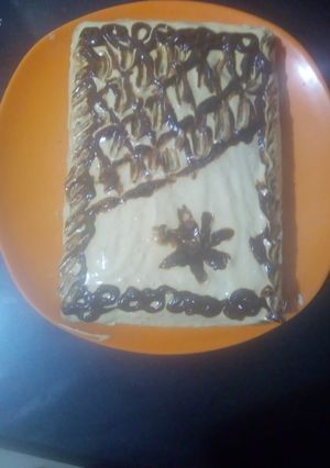 A picture of Dalgona coffee cake.