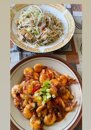 Foto resep Udang saus mentega/ Tumis tahu toge … Masakan Sehari2 (part 1)