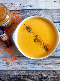 Une photo de Soupe de lentilles corail 🧡