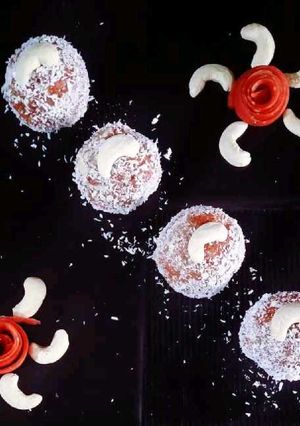 A picture of Carrot sesame ladoos.