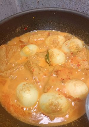Foto resep Telor tahu bumbu kuning/opor kuning