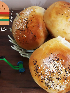 عکسی از دستور نان همبرگر خانگی😍
