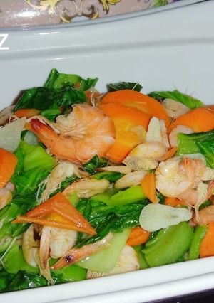 Foto resep Tumis Udang Pakcoy Wortel