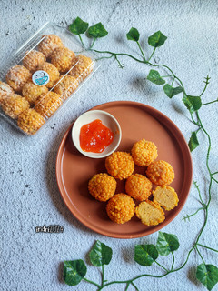 Foto resep Crispy Bubble Crumb : Carrot Chicken Nugget Ball