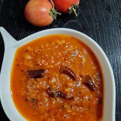 A picture of टमाटर की खट्टी मीठी चटनी #W4 #TRR #tamatarchatni डिप #FEB.