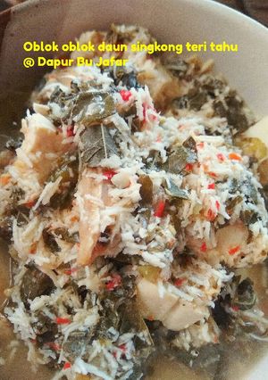 Foto resep Oblok Oblok daun singkong teri