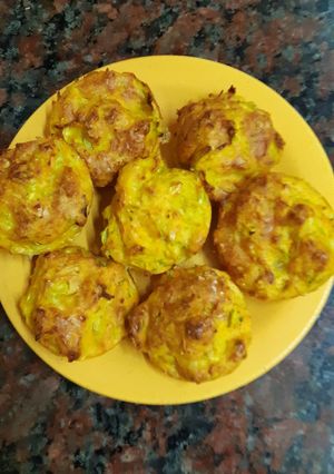 Una foto de Muffins de zanahoria y zucchini