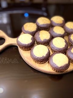 عکسی از دستور کاپ کیک دو رنگ