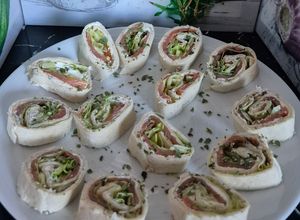 Une photo de Wraps apéritifs au saumon