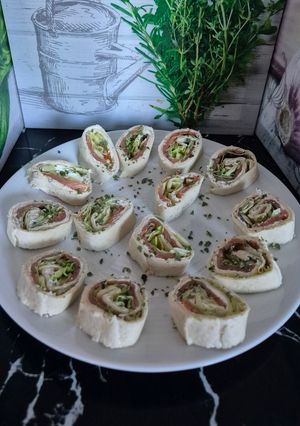Une photo de Wraps apéritifs au saumon