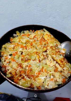 Hình của món Trứng rán rau củ 🥕.