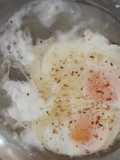 Huevos escaldados con chile