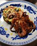 Moscardini grigliati con verdure