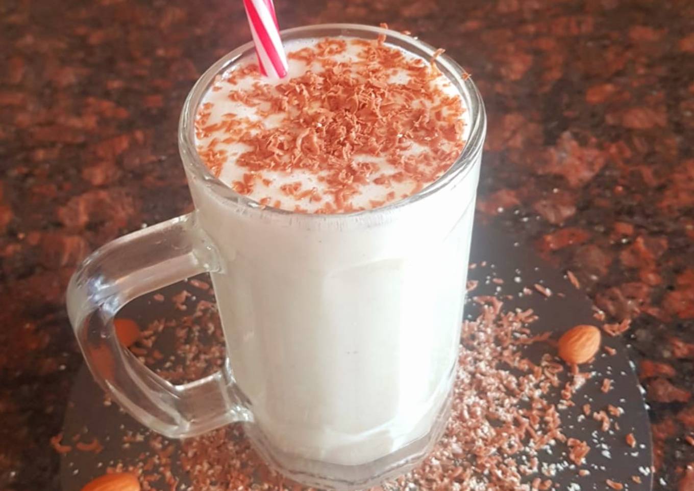 Dry fruit banana smoothie