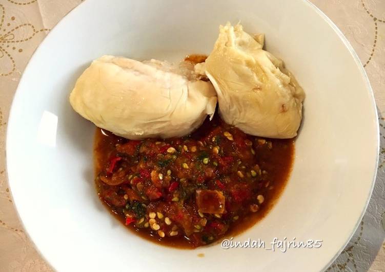 Cara Gampang Menyiapkan Sambal Durian, Enak Banget