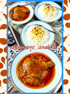 عکسی از دستور 🍗مرغ با سس گوجه فرنگی🍅