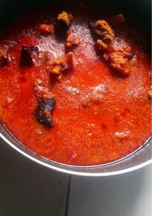 A picture of Carrot paste stew.