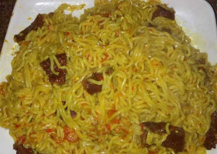 Recipe of Super Quick Indomie with suya