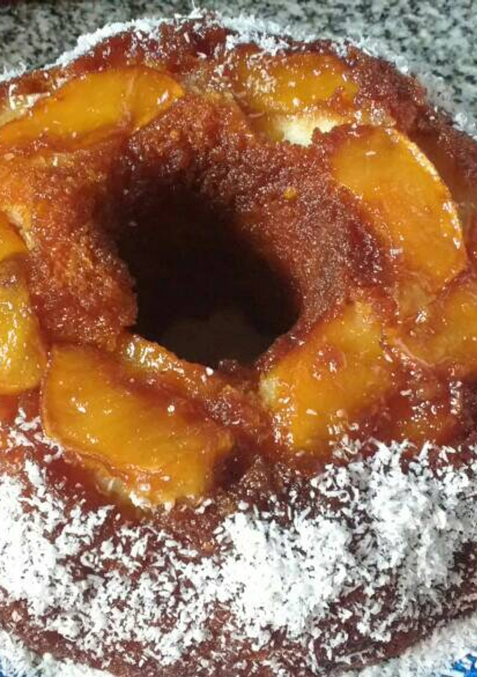 Una foto de Torta invertida de manzanas