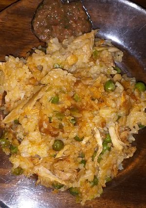 A picture of Veggie pilau Njeri #authors marathon.