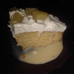 A picture of Easy cake mix tres leche cake.