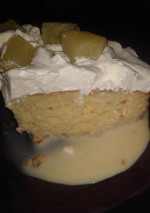 A picture of Easy cake mix tres leche cake.