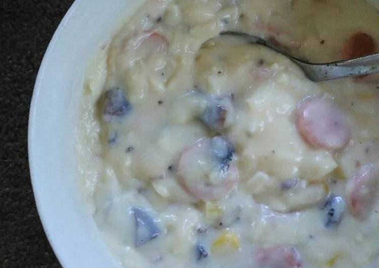 Mushroom, Corn, and Sausage Cream Soup