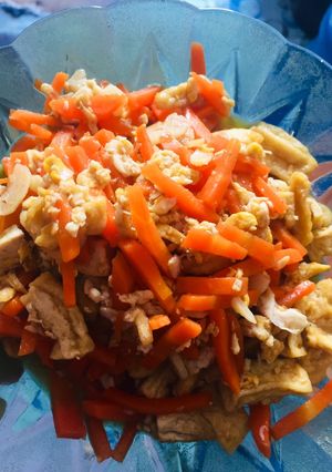 Foto resep Tumis wortel tahu orak arik telur