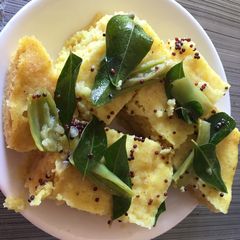 A picture of Oats khaman dhokla.