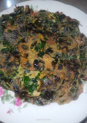 Foto resep Omelet Daun Kelor Lauk Pasien Asam Urat Kolesterol