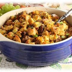 A picture of Savory Sausage Stuffing.