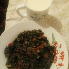 A picture of Managu with spinach #festivecontest_Kakamega.