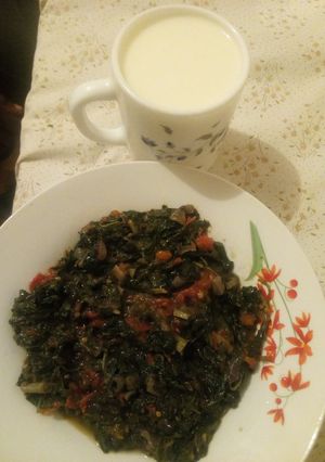 A picture of Managu with spinach #festivecontest_Kakamega.