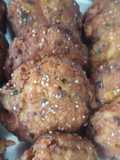 Tortas de camarón con pollo