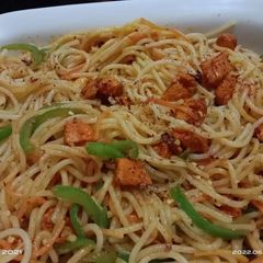 A picture of Chicken Tikka Spaghettis 🍝.