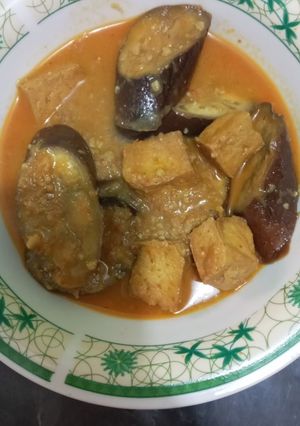 Foto resep Terong Tahu Kuah Kacang
