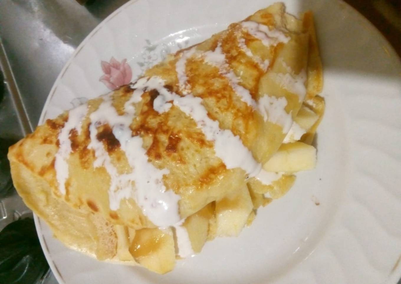 Crepe de manzana 🍎 (fruta opcional)