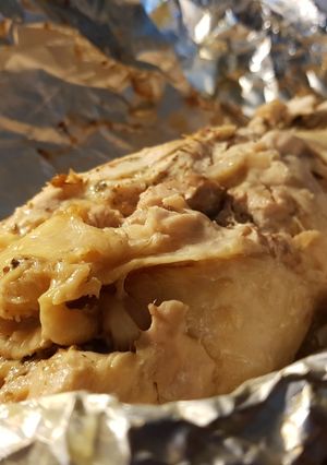 Una foto de Arrollado de pollo sencillo (Ballotine de ave)