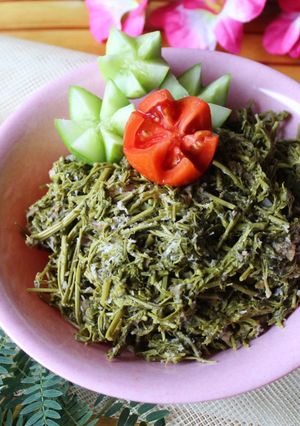 Foto resep Kuluban daun petai cina muda bumbu rujak
