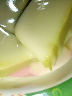 Foto resep Puding Silky Greentea with Vla