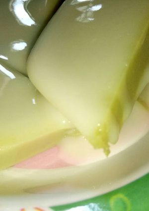 Foto resep Puding Silky Greentea with Vla