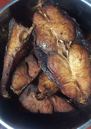 A picture of Fried Fish Steaks#AuthorMarathon#4weekschallenge.