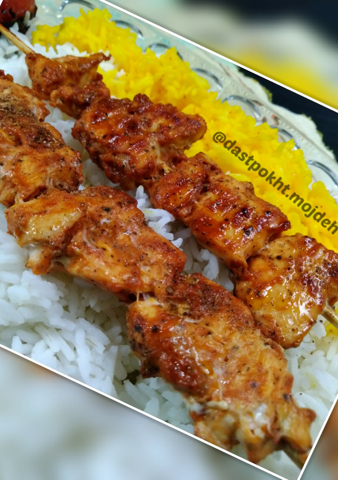 عکسی از دستور جوجه کباب لبنانی 🍡🍚🍢