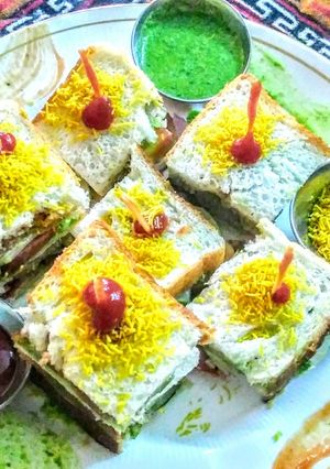 A picture of Mumbai sandwich.