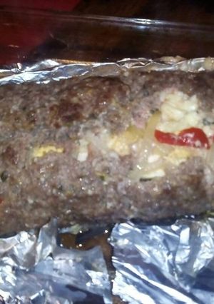 Una foto de Pan de carne relleno (con lo que había)