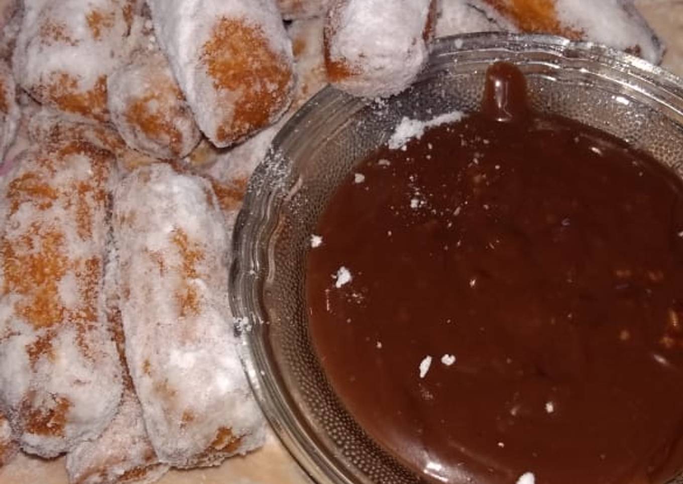 Churros with chocolate sauce
