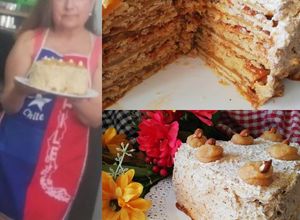 Una foto de Torta Pompadour de hojarasca chilena